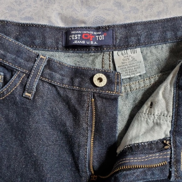 Y2K Dark Wash Denim Shorts - Picture 5 of 7